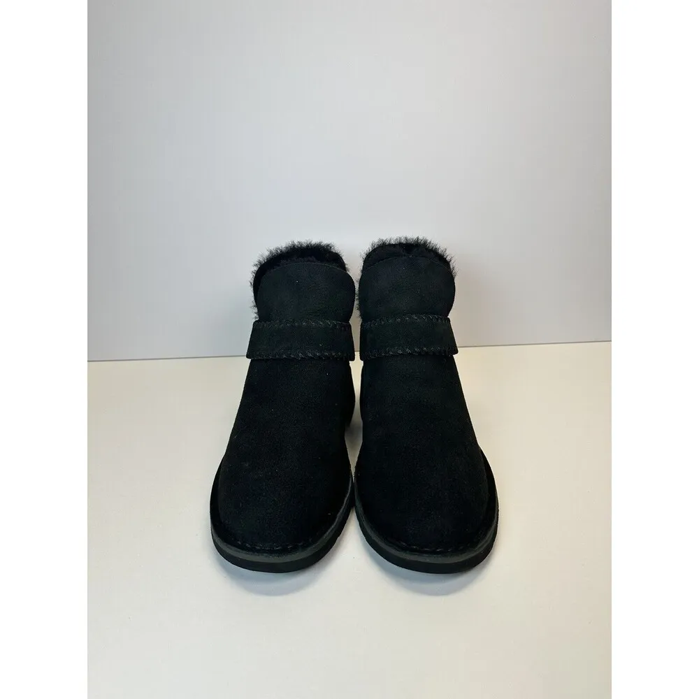 UGG MCKAY BLACK SUEDE ANKLE STRAP WOMEN'S BOOTS Size 7.5 NEW - Image 7