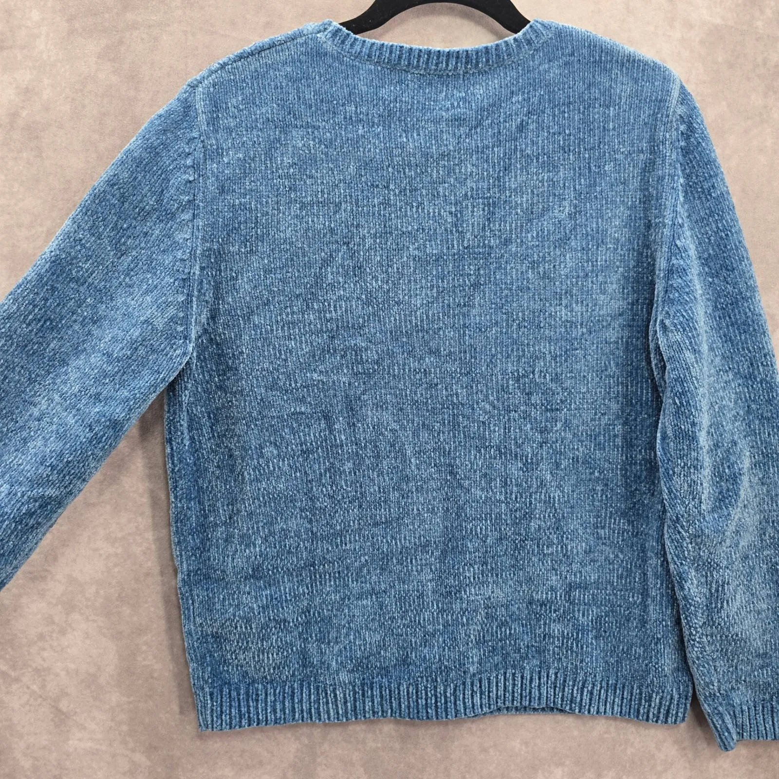 Alfred Dunner Blue Knit Ribbed Cozy Preppy Fairy Dreamy Pullover Sweater Small - Image 7