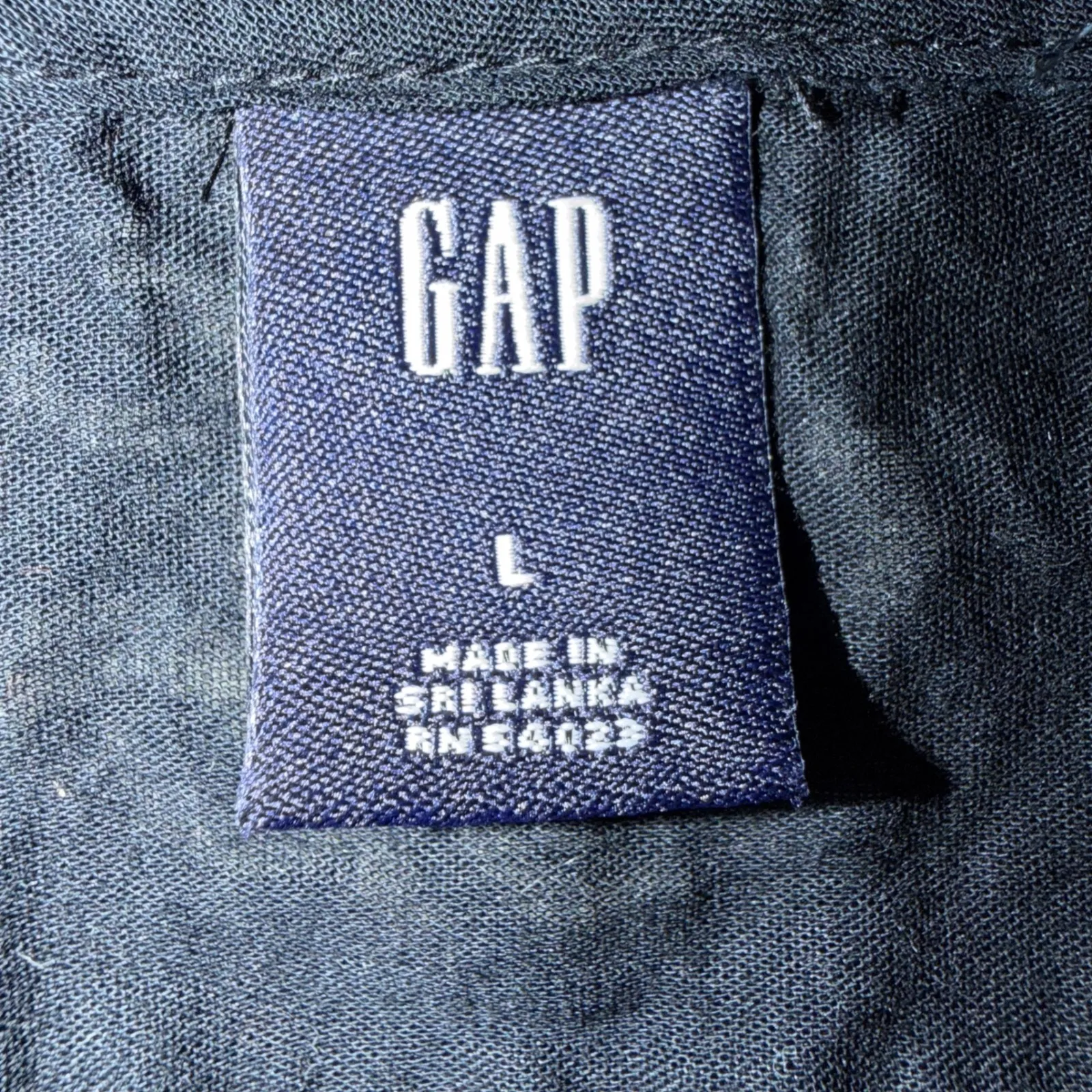 GAP Black Embroidered Wrap Short Sleeve Top Blouse Floral Boho Lightweight Large - Image 5