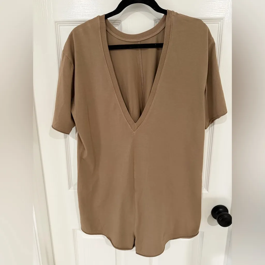 Free People Hot Shot Tee Romper Tan Size M - Image 3