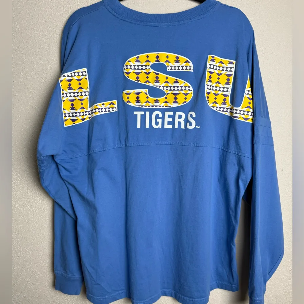boxercraft Women Size Large‎ Long Sleeve LSU Tigers Blue Shirts - Image 7