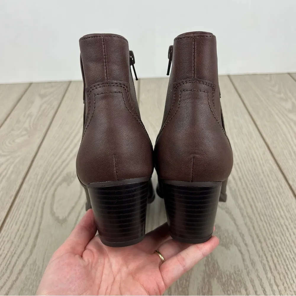 Style & Co Women's Perriee Western Ankle Booties 7.5M Chocolate Brown Smooth $80 - Image 7