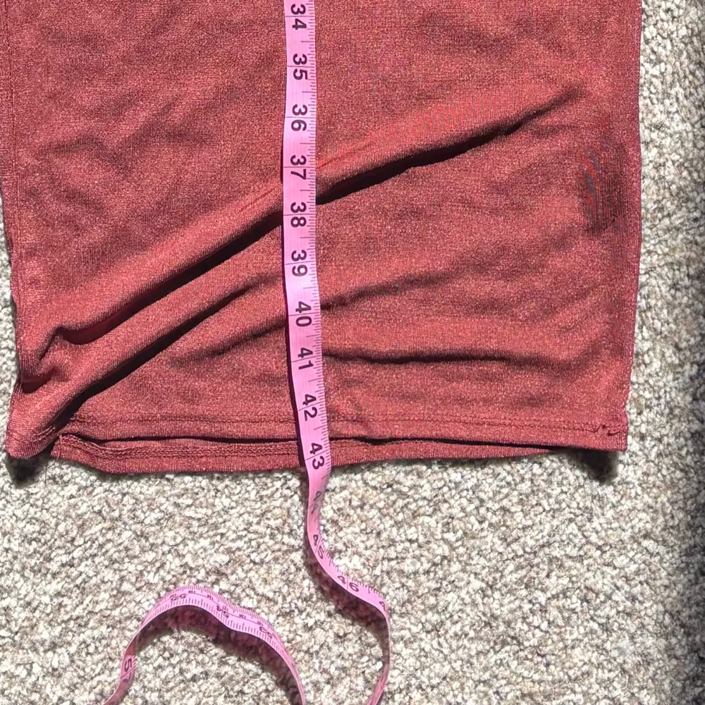 Forever 21 Sparkly Rust Bodycon Midi Dress - Image 4