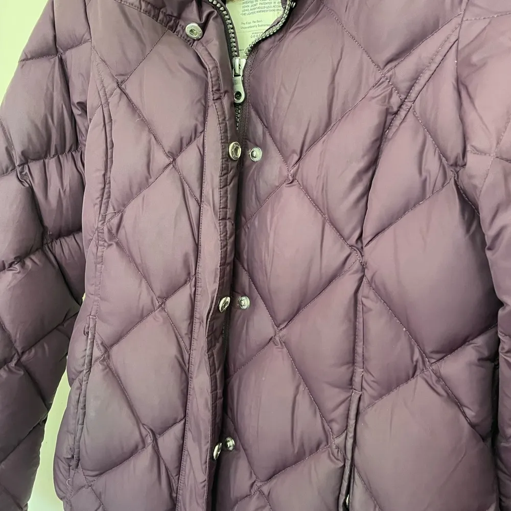 Eddie Bauer Quilted Puffer Coat EB 700 Goose Down Purple Women’s Size XS - Image 5