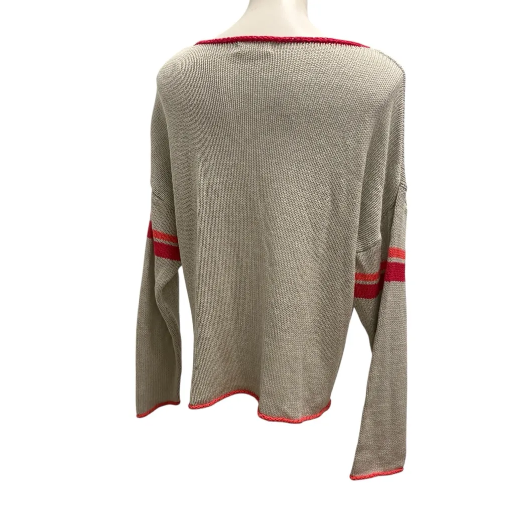 Natural Life Carson Oversized Knit Sweater Pullover Smiley Graphic, Sz L/XL - Image 8