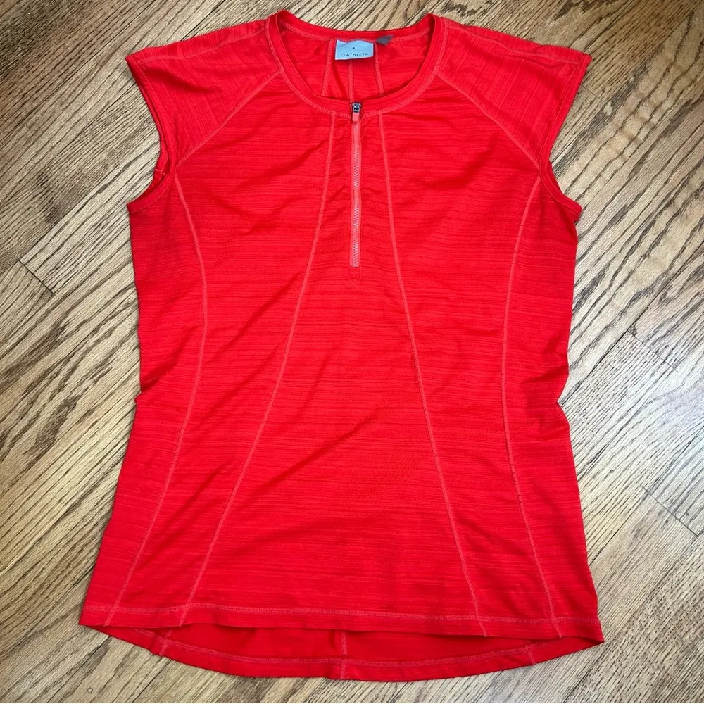 Athleta | Pacifica UPF Tank In Saffron Quarter Front Zip Top Size S - Image 3