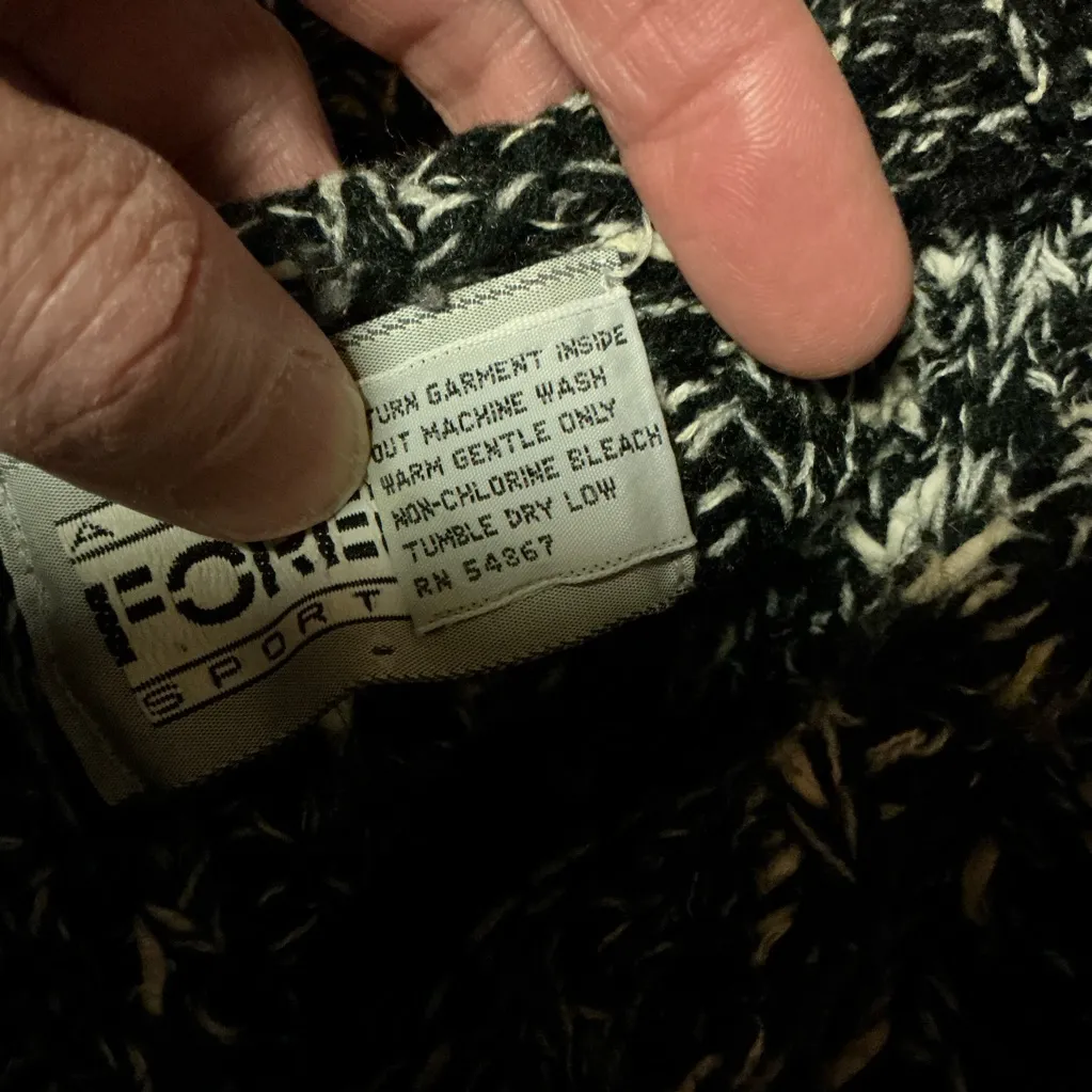 Vtg 80s Forenza chunky sweater Black Size M - Image 3