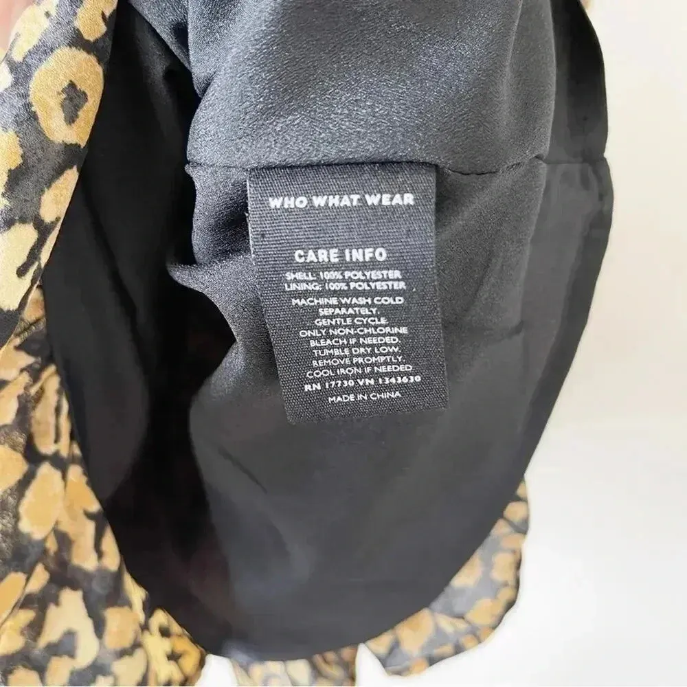 Who What Wear Target Leopard Chiffon Ruffle Dress Size Medium EUC - Image 10