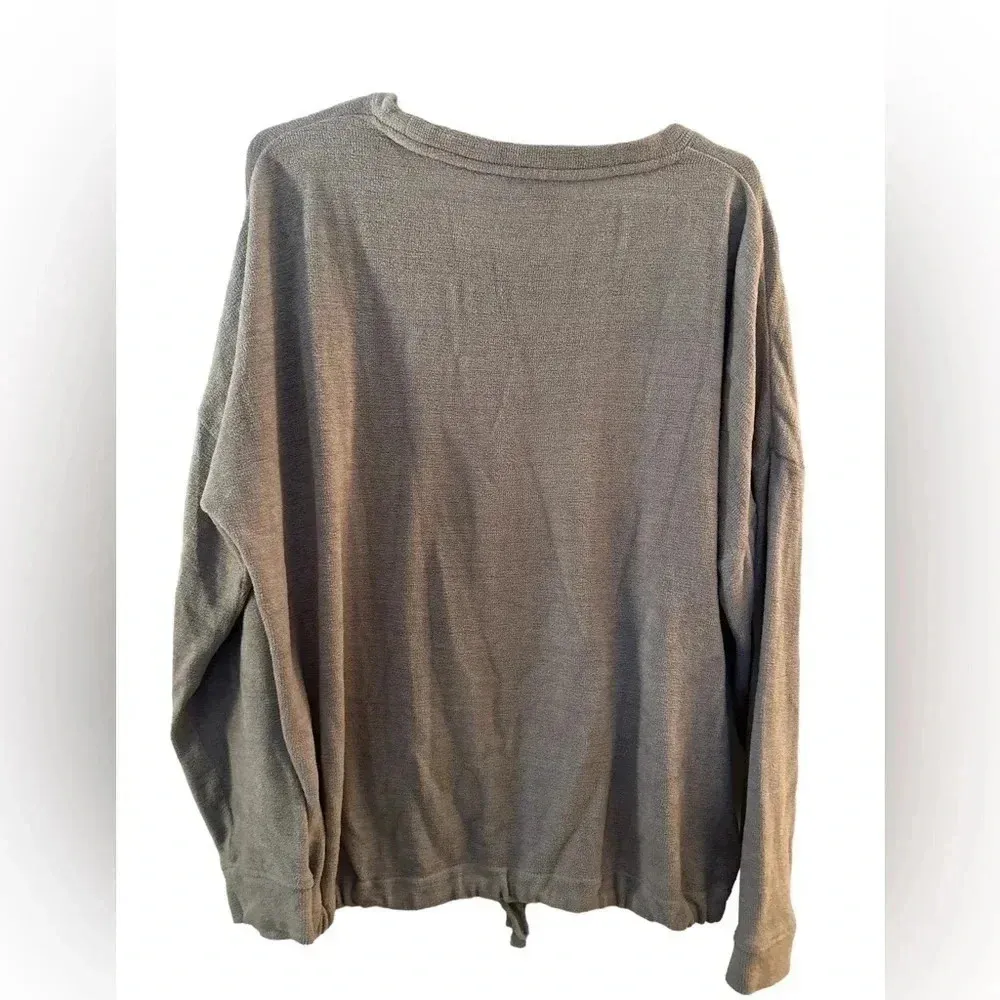 Three Dots soft long sleeve pullover in gray - Image 2