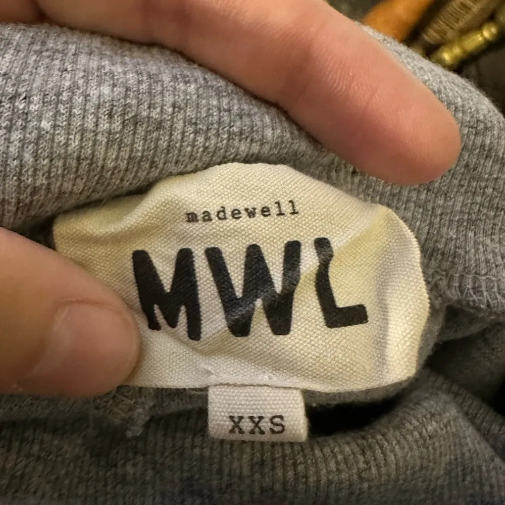 MWL Madewell Foldover waist band sporty heathered joggers size Xxs - Image 4