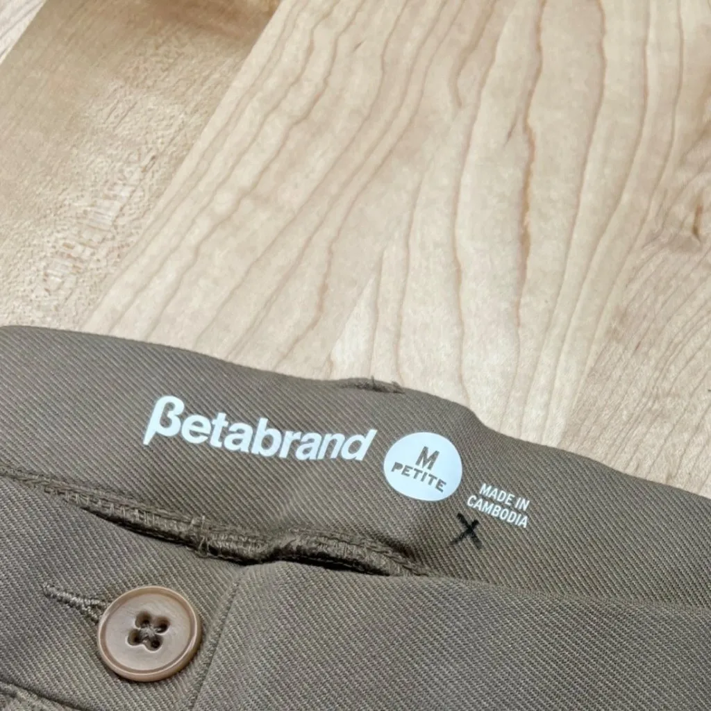 Betabrand Classic Dress Pants Yoga Pants Straight Tan Size Medium Petite - Image 7