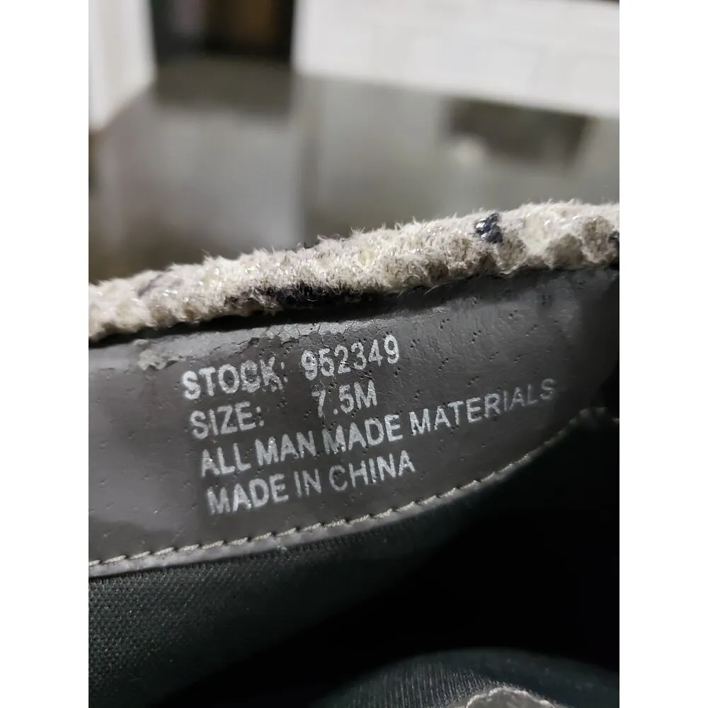 Curations High Top Boots Women's 7.5M Multi Scrunch Snake Round Toe Wedge Heel Black Size 7.5 - Image 3