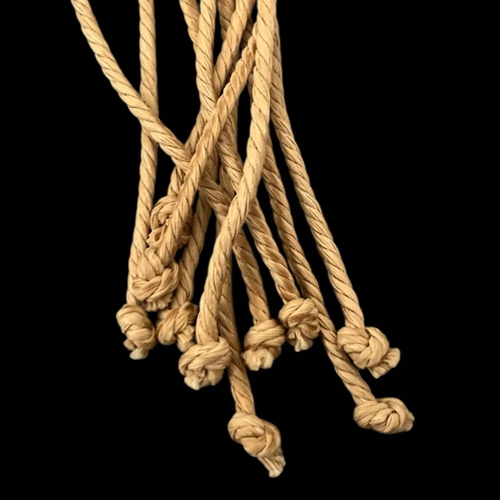 Bohemian Macrame Braided Weave Belt Tassels Beaded OS Tan - Image 9