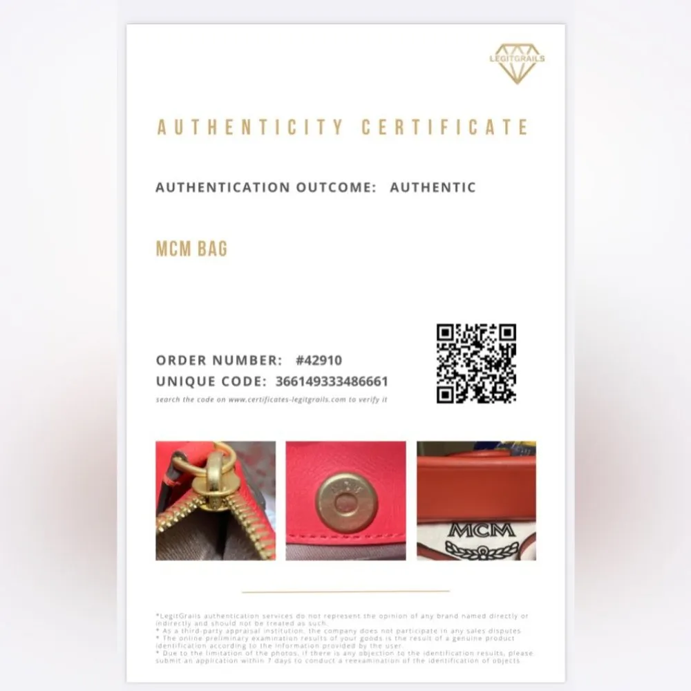 NWOT MCM shoulder/handbag/crossbody in Coral Red Saffiano Authenticated - Image 10