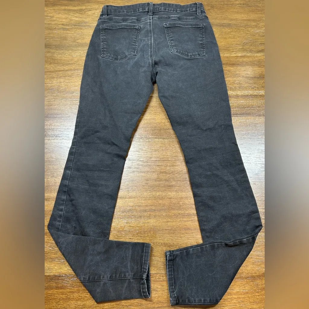 Eileen Fisher Organic Cotton Skinny Jeans Women's 6 Black Denim Stretch - Image 5