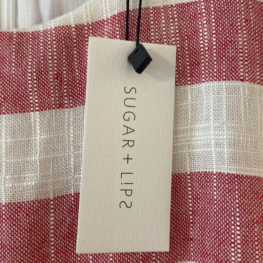 SUGAR + LIPS WOMENS JAMPER SIZE M BRAND NEW LINEN ZIPPER BACK BIST 34” waist 29” - Image 3