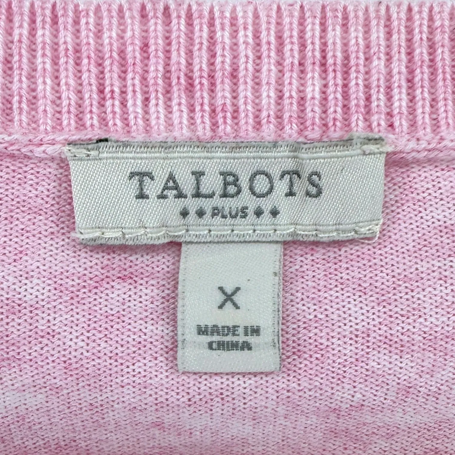 Talbots Plus Pink Eiffel Tower Paris Embroidered Sweater Size X 14-16 Grannycore - Image 4