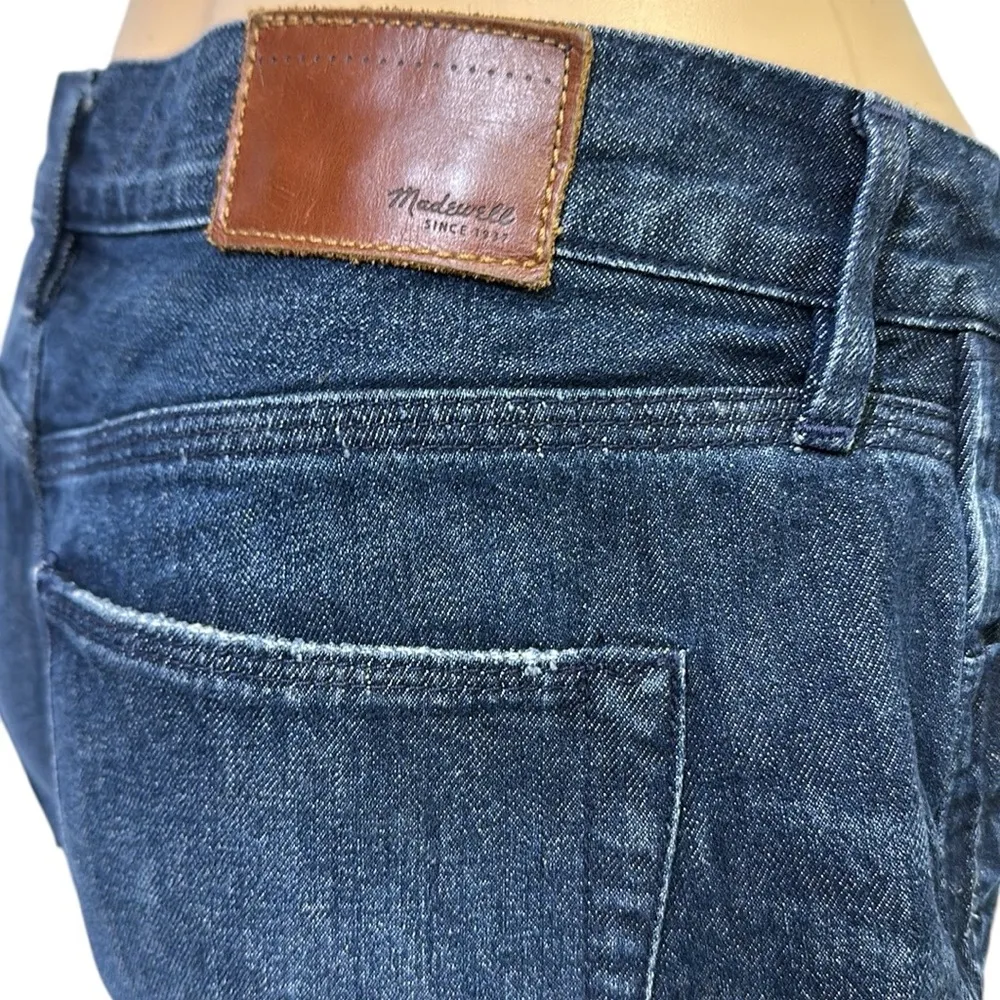Madewell Denim Distressed Raw Cuffed Hem Mid Rise Blue Jean Shorts Womens 25 - Image 5