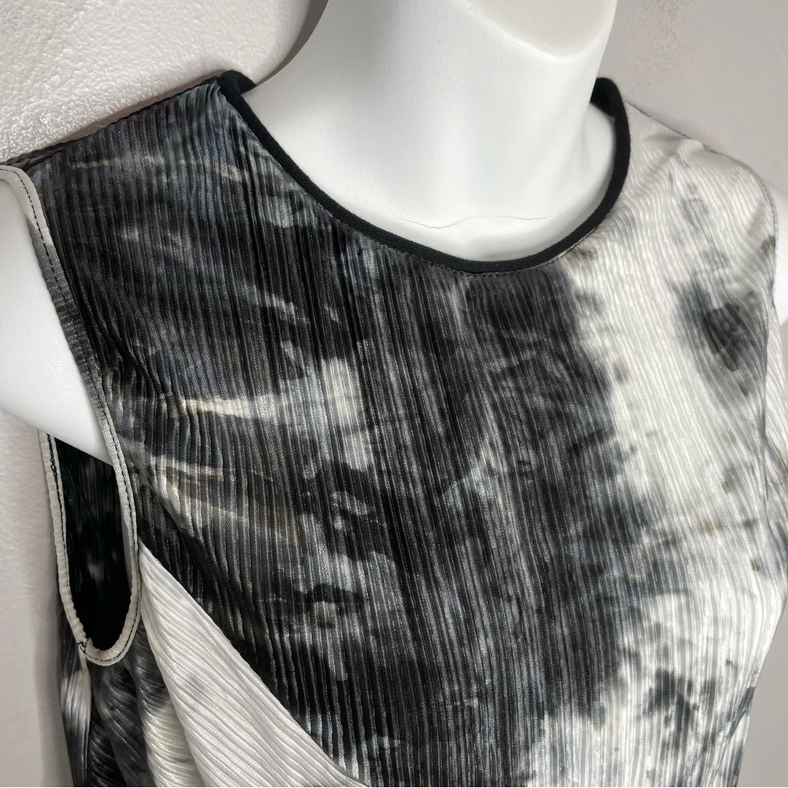 ZARA Top Womens Medium Tie Dye Pleated Twist Alt Edgy Rocker Skater Emo Grunge - Image 3