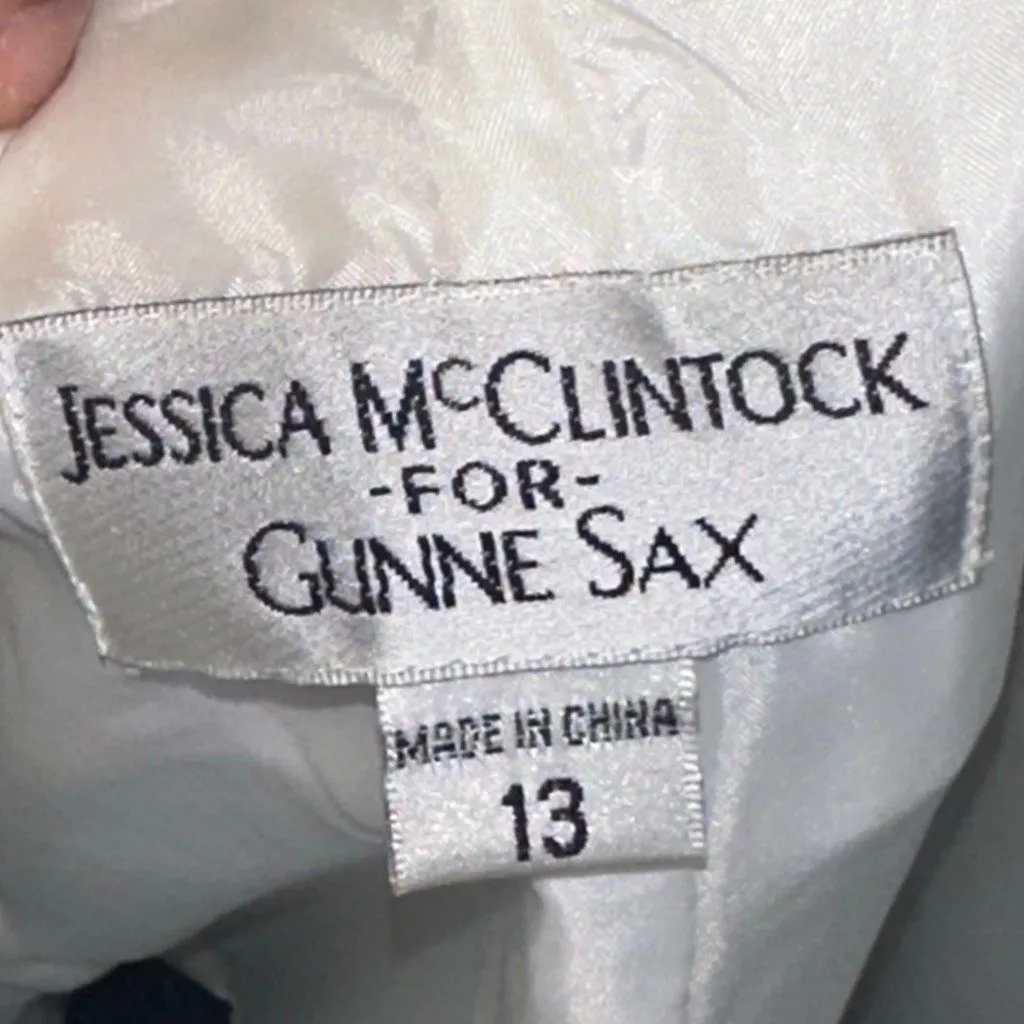 Jessica McClintock Gunne Sax Vintage Mini Strapless  Ruched Bubble Dress - Image 3