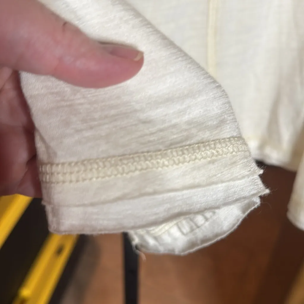 prAna Chrissa Top Long-Sleeve Wool Blend Women's Ivory Size Medium - Image 7