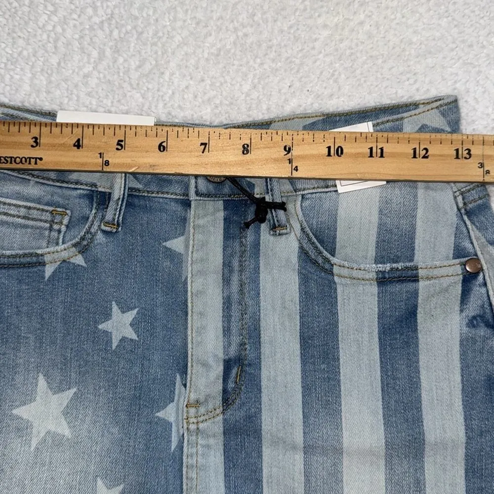 Judy Blue women's size small high waist denim stars and stripes skirt - Image 7