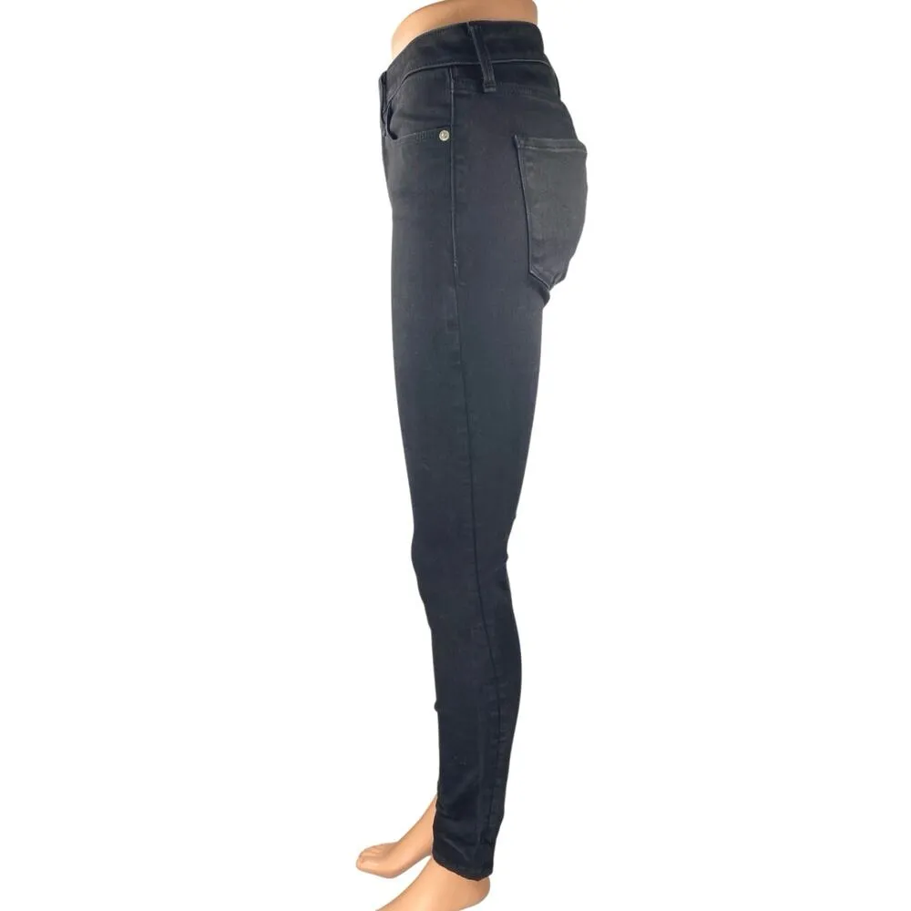 Abercrombie & Fitch Womens Black High Rise Super Skinny Denim Jeans Pants Size 4 - Image 2