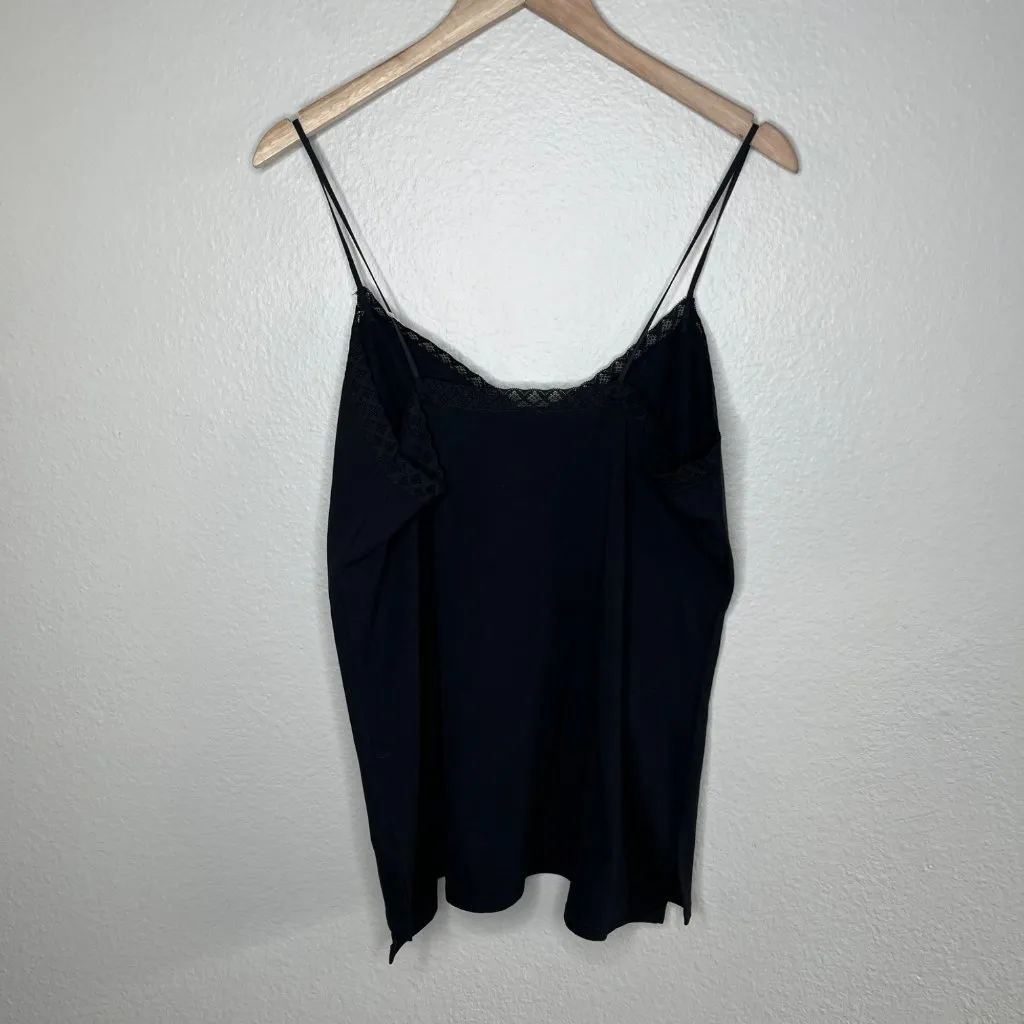 Natori Womens Black Lace Trim Sleeveless Bliss Camisole Top XL - Image 8