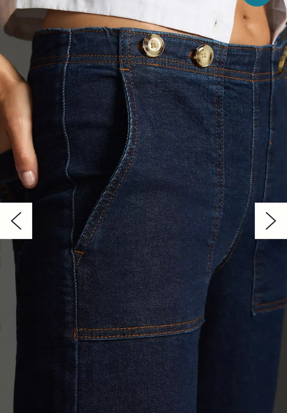 High-Rise Wide-Leg Jeans Anthropologie Pilcro - Image 3