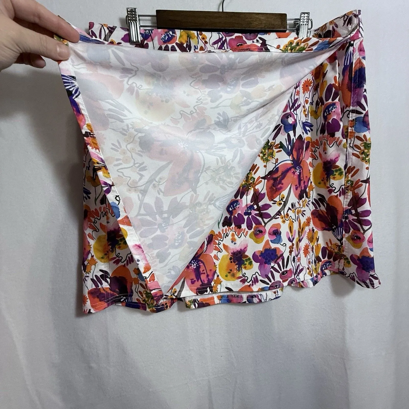 RipSkirt Hook & Loop Hawaiian Floral Bloom Wrap Around Skirt Women's XL Beachy Purple - Image 6