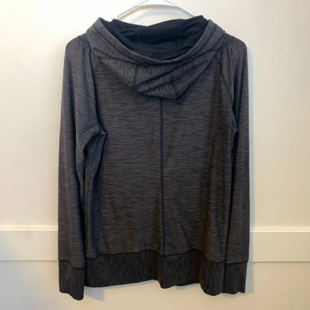 Prana Heathered Dark Gray Full Zip Jacket - Image 2