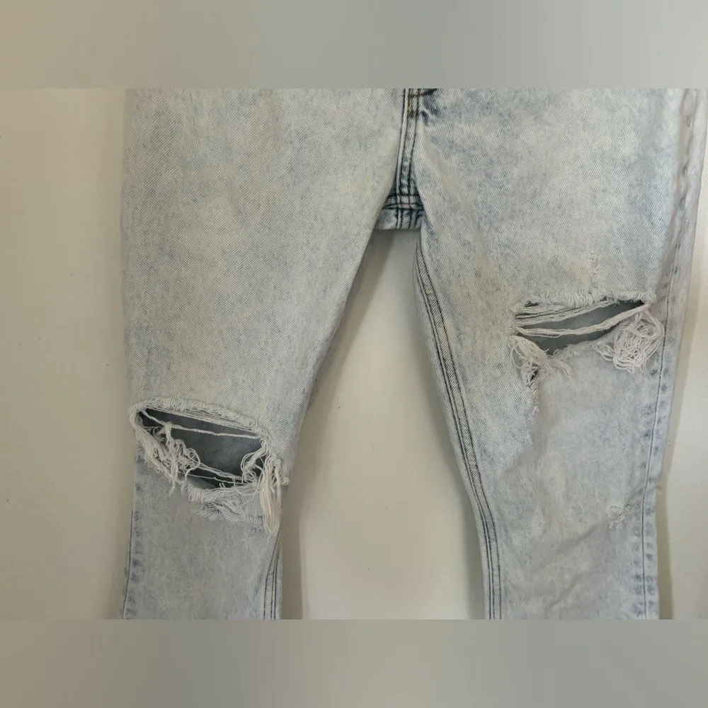 Abercrombie high rise distressed mom jeans 00S 100% cotton - Image 8