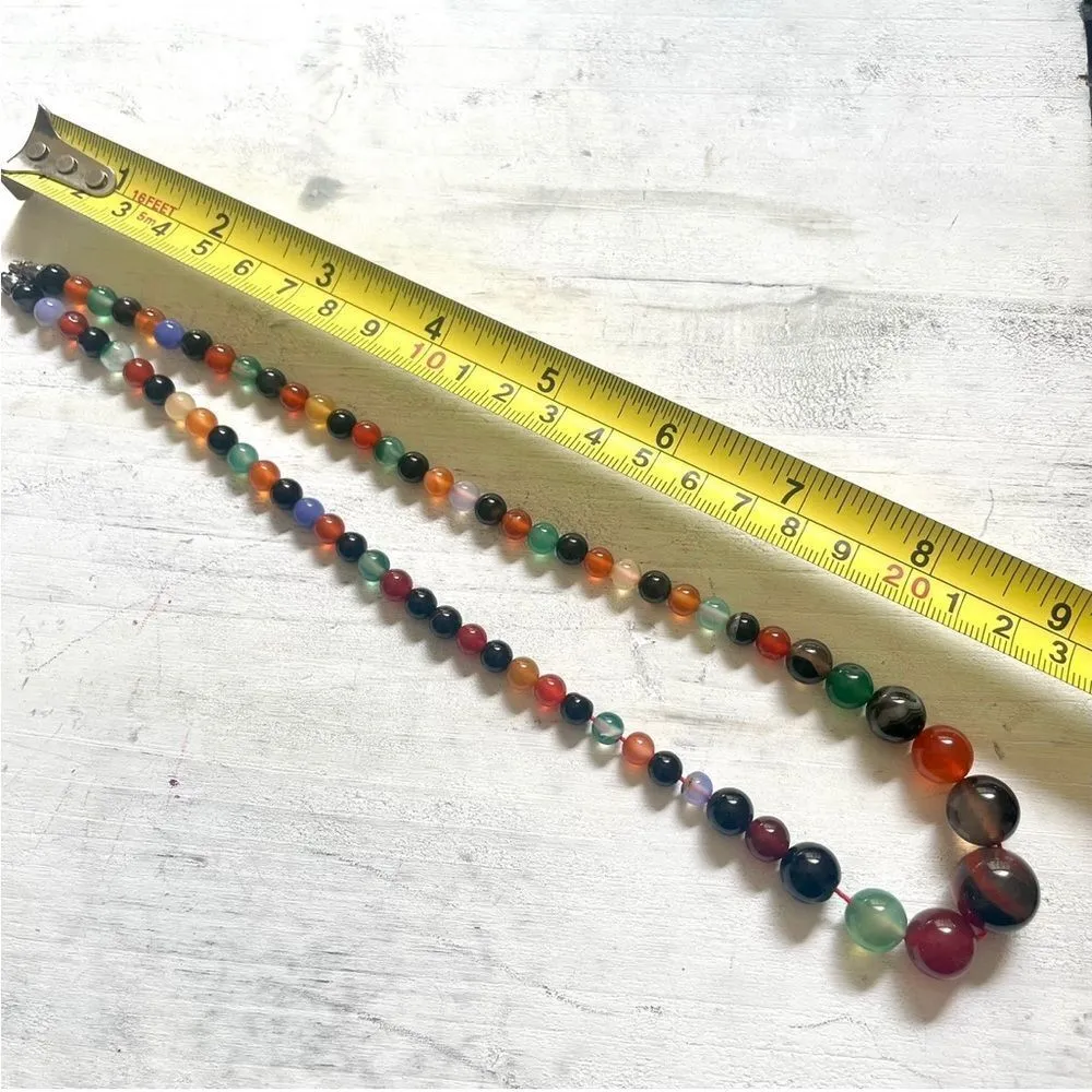 Dyed agate and carnelian necklace - Image 3