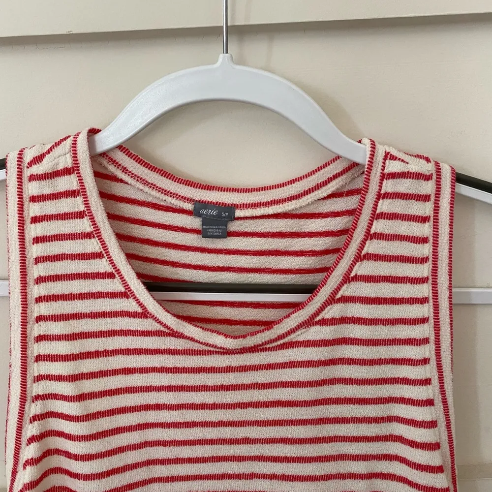 aerie red striped tank - Image 2