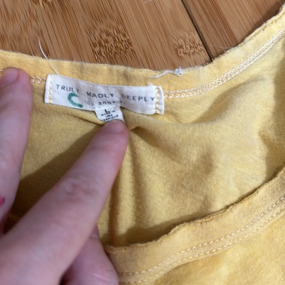 Urban Outfitters UO yellow cropped tee  - Image 2