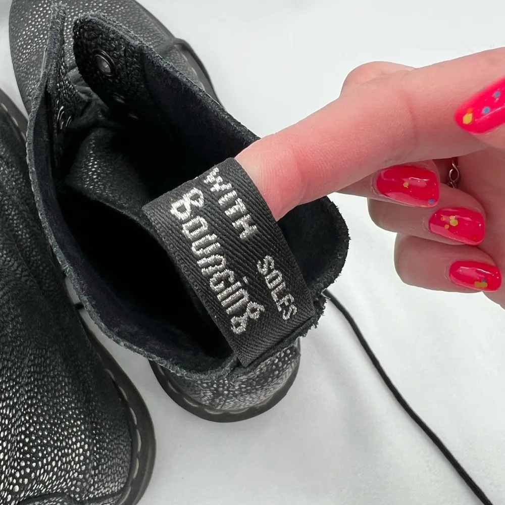 Dr.Martens 1460 Metallic Pebble Pascal 'Black Silver' - Image 9