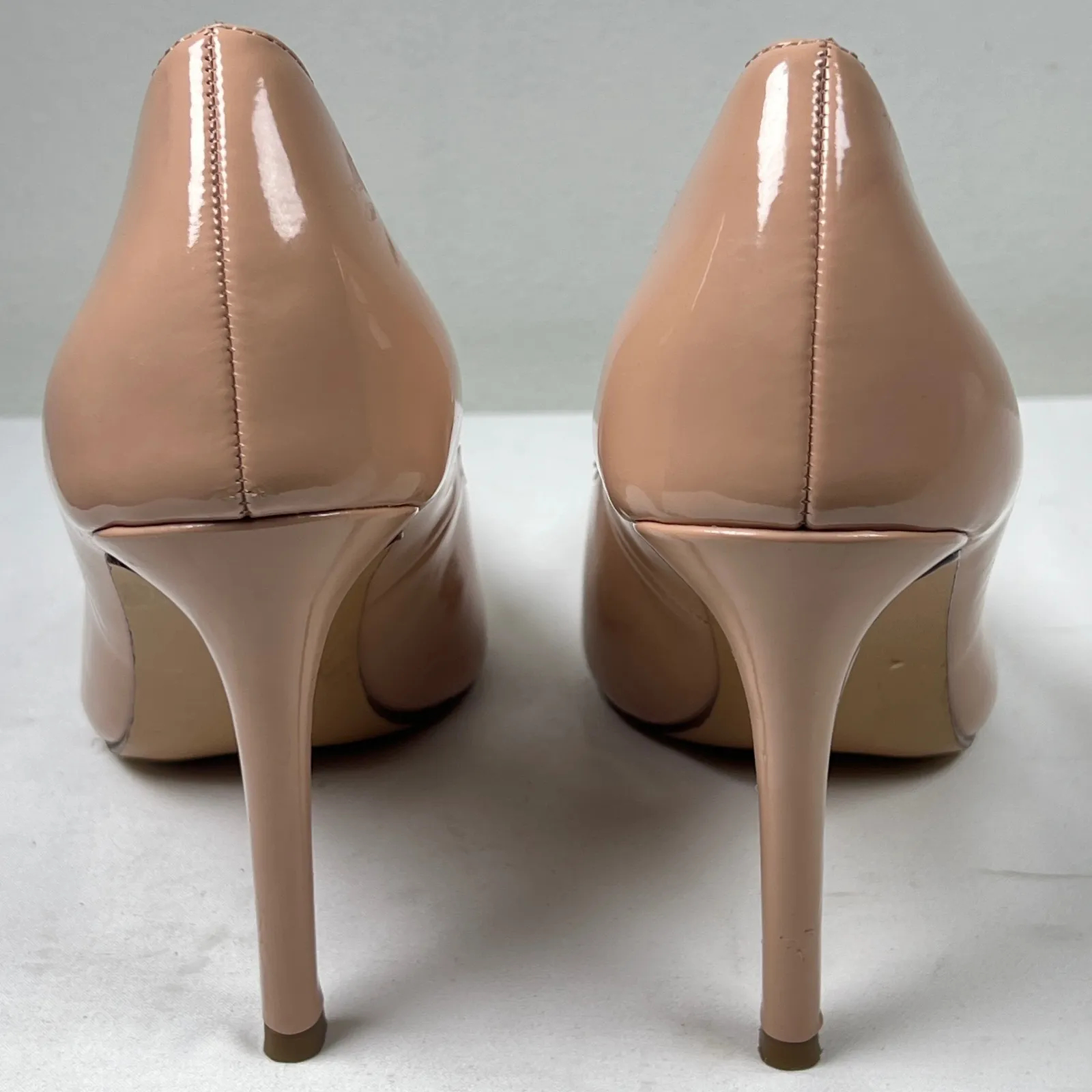 MICHAEL by Michael Shannon Beige Patent Leather Pointed Toe Stiletto Heels - Image 4
