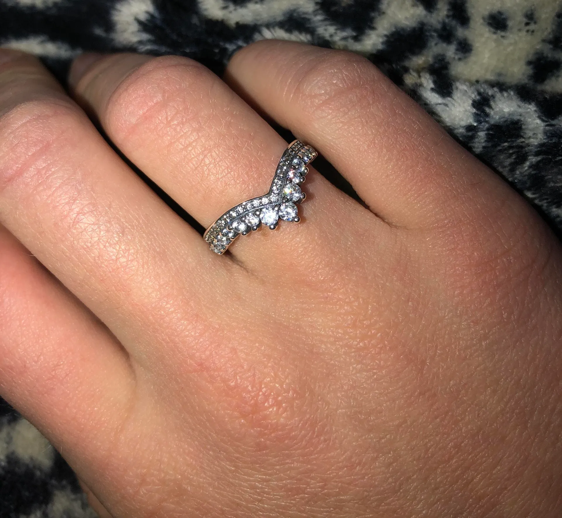 Pandora Silver  Wishbone Ring - Image 3