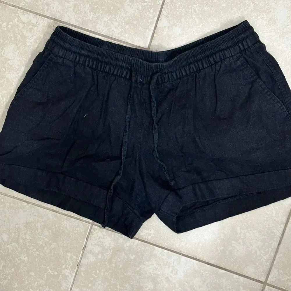 Old‎ navy Women black Casual Elastic Waist Shorts size M - Image 2