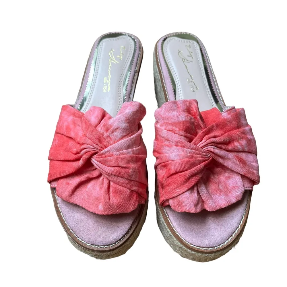 Vintage Havana Aya Espadrille Sandal - Pink Tie Dye, Sz 5.5 - Image 4