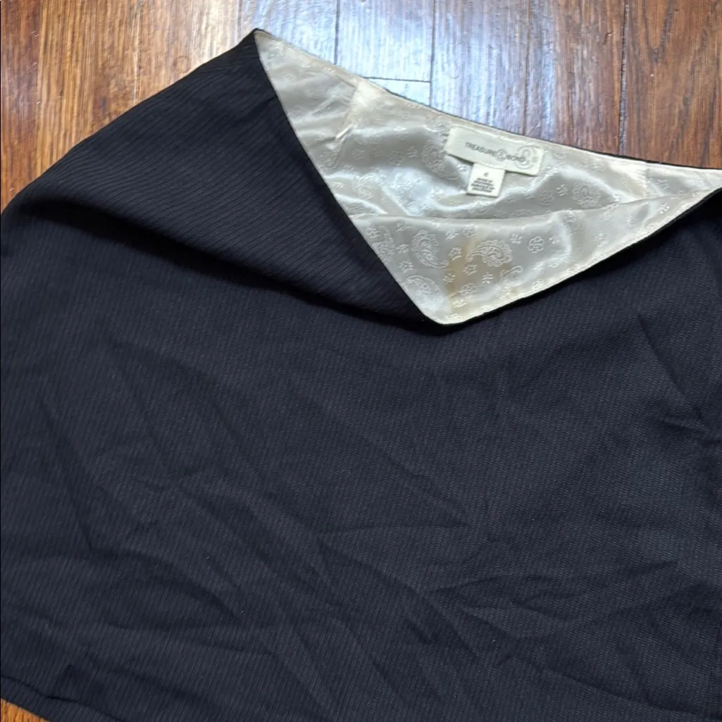 Treasure and bond size 6 like new Black subtle pin stripe Mini Pencil Skirt - Image 5