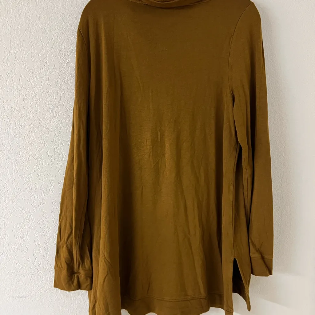 Daily Ritual Warm Brown Mockneck tunic Size XL - Image 6