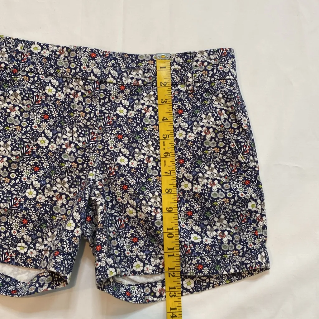 115 Liberty Art Fabrics J Crew Blue Floral Cottagecore Old Money Chino Shorts 0 - Image 4