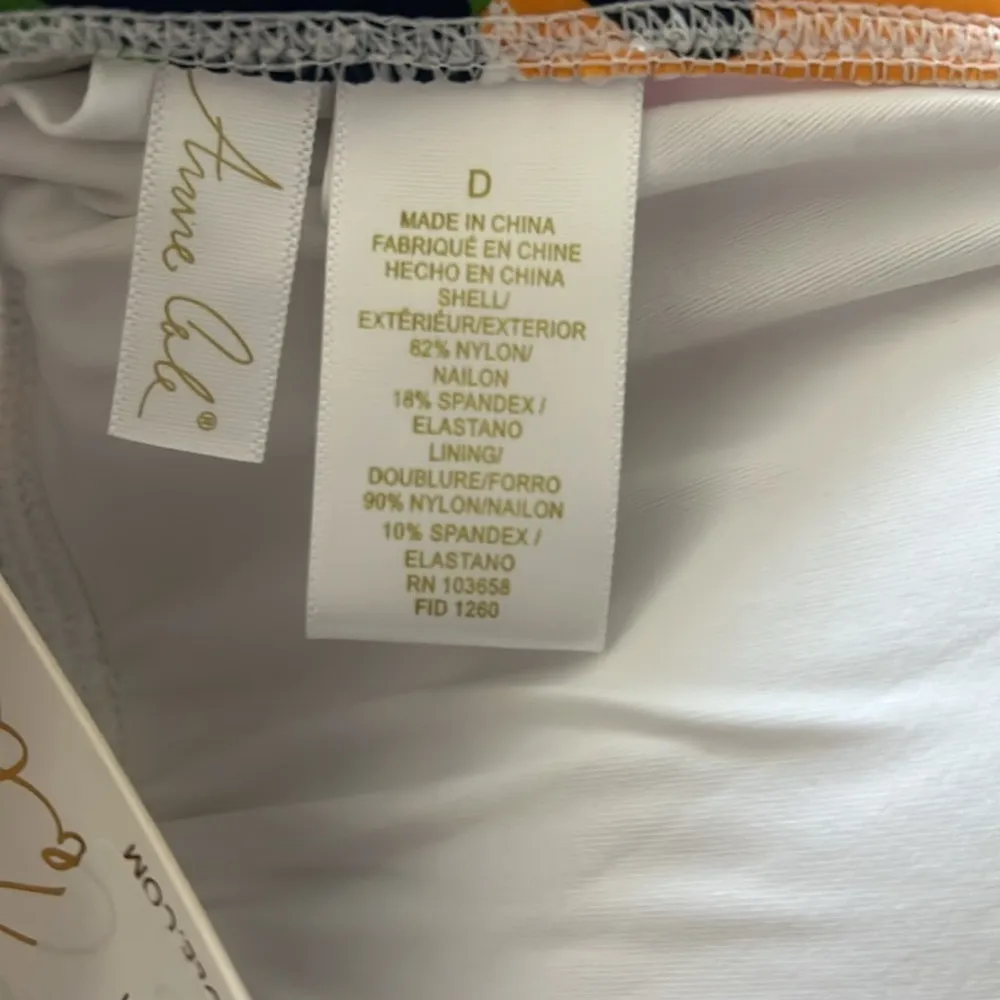 Anne Cole Bold Floral Banded Halter Bikini Top, Size D Cup NEW w/Tag - Image 4