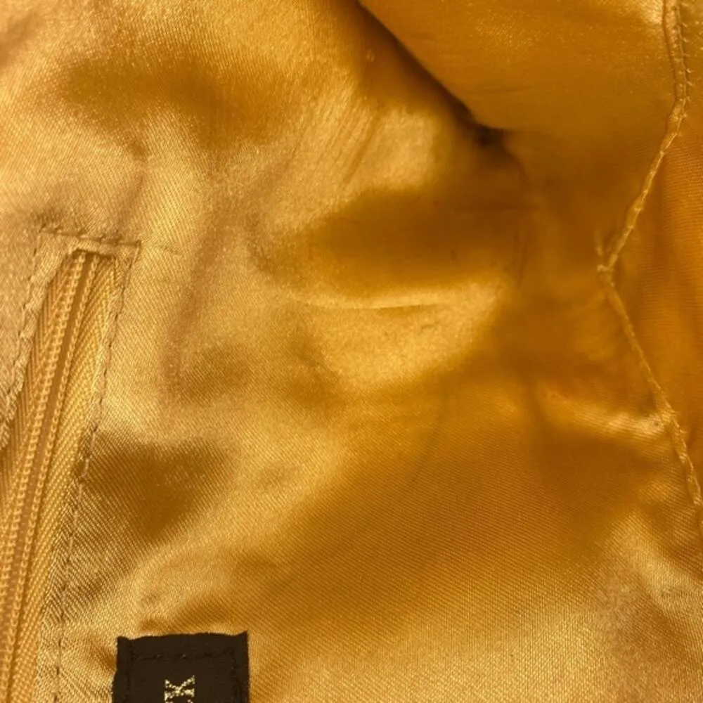 Jessica McClintock Gold Faux Crocodile Clutch Shoulder Bag - Image 5