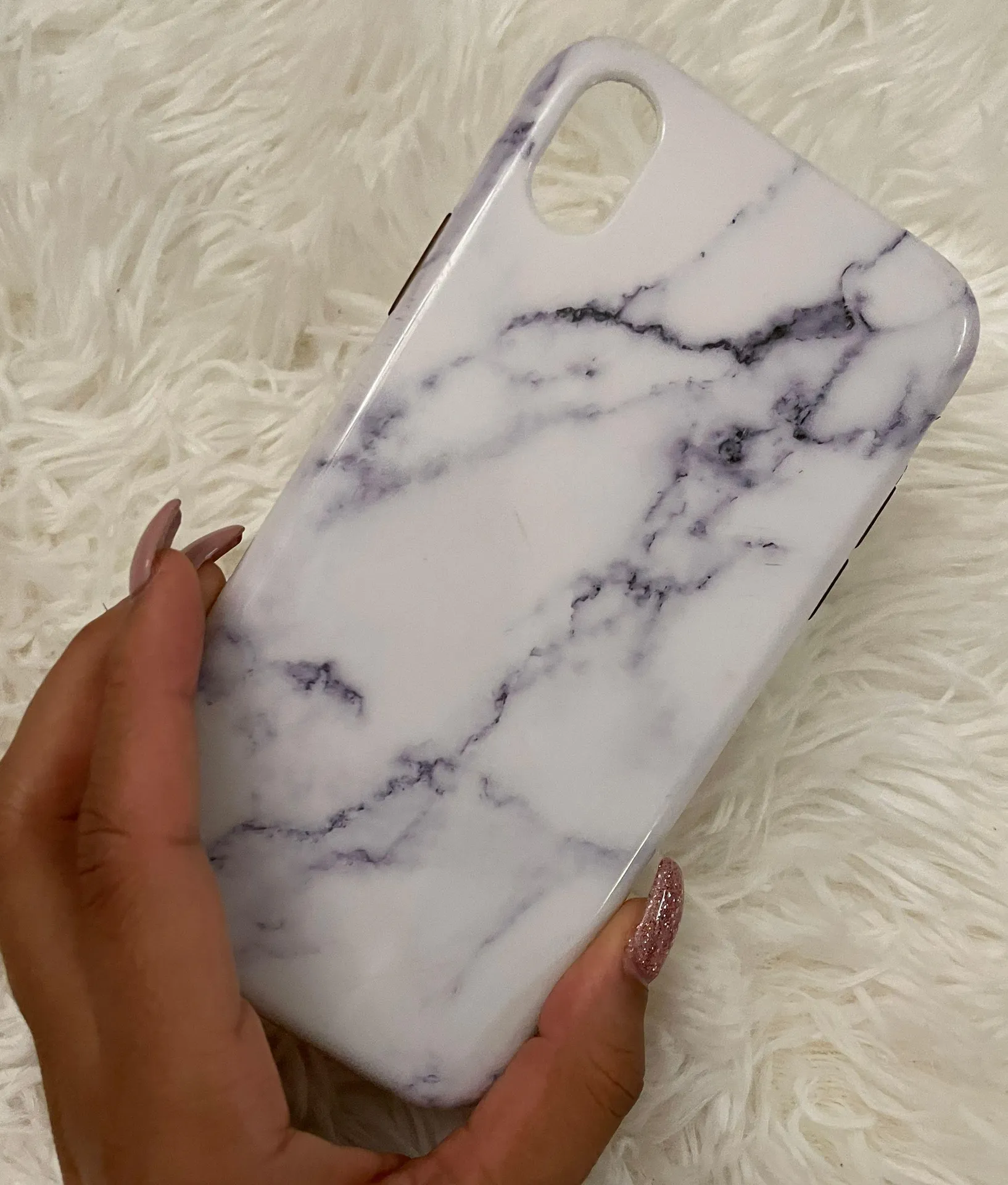 Iphone Xr Marble Case White - Image 2