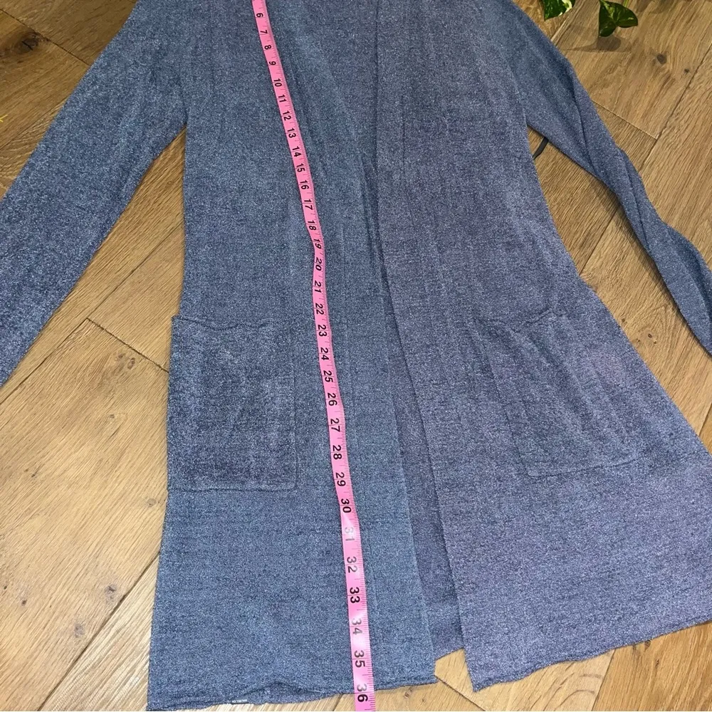 Barefoot Dreams CozyChic Ultra Lite Long Cardi lagoon blue small - Image 11
