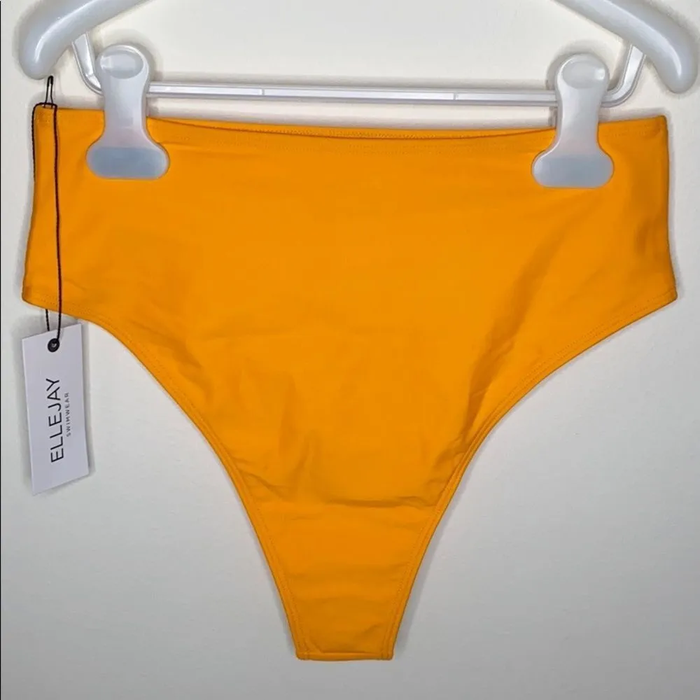 Ellejay Carolyn high waist orange swim bottoms size L - Image 4