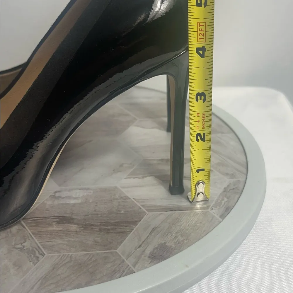 Pour La Victoire Cennasp Pumps Black Suede Patent Heels 8M Box & Dust Bag - Image 12