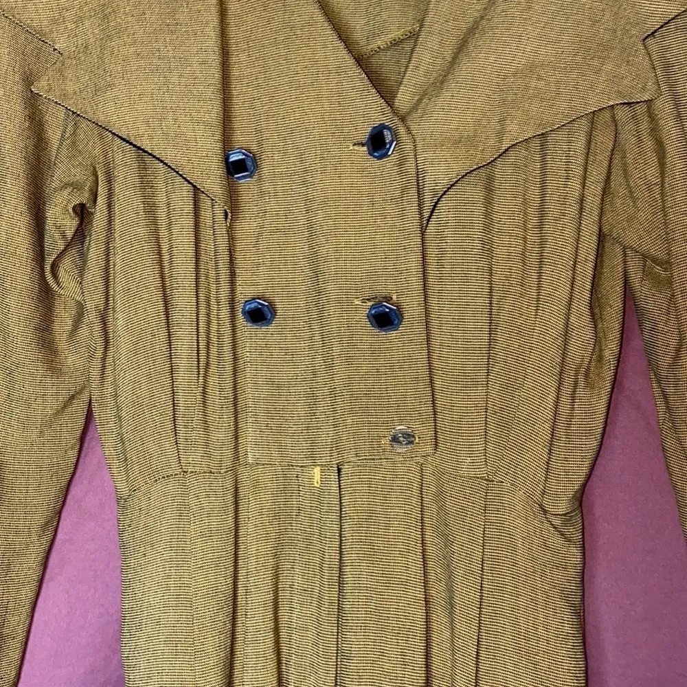 80s VINTAGE MUSTARD YELLOW JUMPSUIT ROMPER PLAYSUIT - Image 4